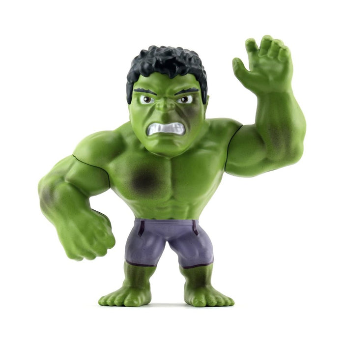 Figura Metálica Hulk 15 cm - Licencia Oficial Marvel Jada - Shuaaay (4006333071942)