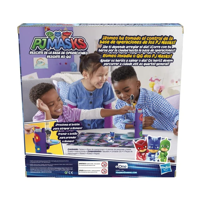 PJ Masks - Rescate de la Base de Operaciones: ¡Divertida Juego de Mesa Preescolar! Hasbro Gaming - Shuaaay (5010994126537)