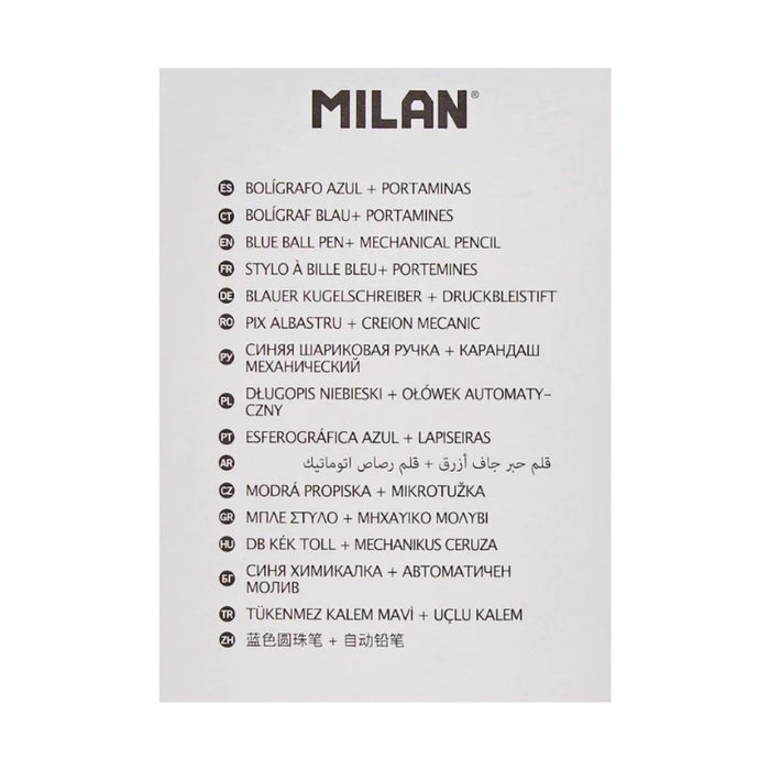 Tándem de escritura capsule silver MILAN: Bolígrafo azul y Portaminas 0.5 mm en rosa pastel Milan - Shuaaay (8411574082163)